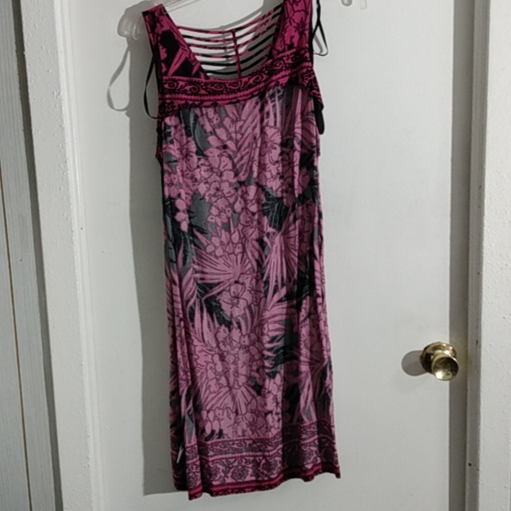 Ladies R & K Originals Sleeveless Pink/ Black  Dress size 10 - Picture 7 of 12